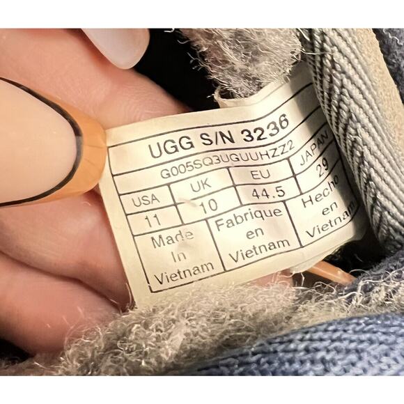 UGG Mens Neumel Boot Gray/Blue Suede Size 11 Authentic Original 3236 - Picture 6 of 9